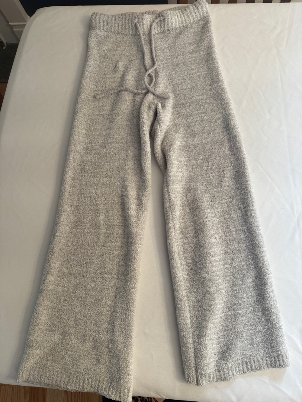Altar'd State Heather Light Gray Knit Straight-Leg Joggers